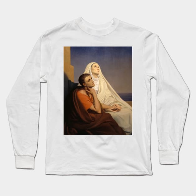 Saint Augustine and Saint Monique by Ary Scheffer Long Sleeve T-Shirt by Classic Art Stall